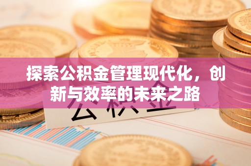 浏阳探索公积金管理现代化，创新与效率的未来之路